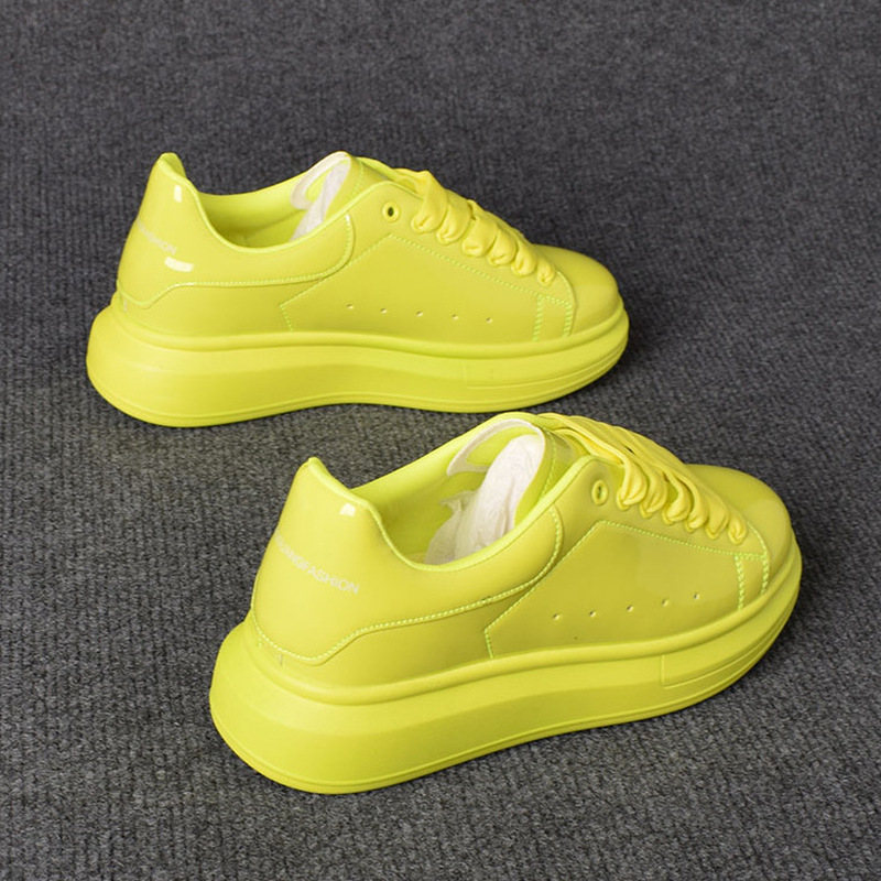 Men'S Shoes For Tennis - Lakierowane białe buty casualowe 2025 dla