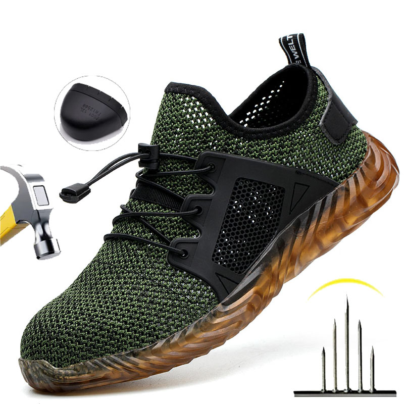 Men'S Shoes No Laces - Buty robocze męskie ze stalowym noskiem,