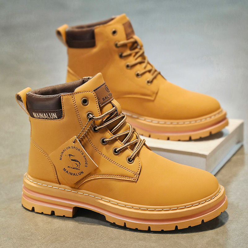 Men Shoes Everyday - Klasyczne męskie buty za kostkę, wysokiej