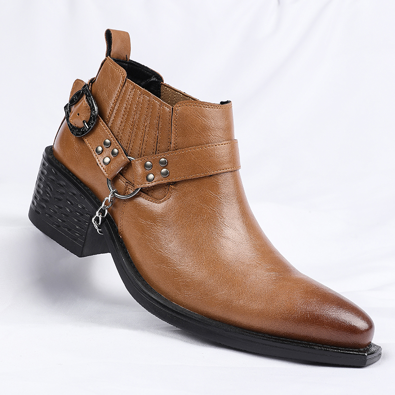 Men Shoes Formal - Nowe brązowe/czarne buty męskie ze skóry