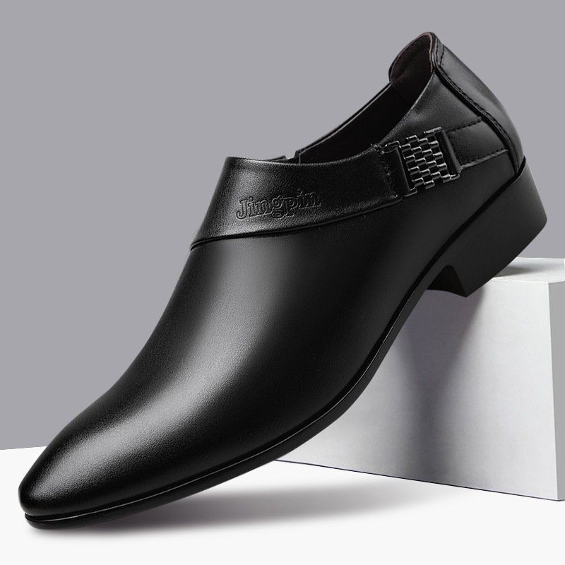 Men Shoes For Office Work - Mężczyźni PU Leather Shoes Formal Dress