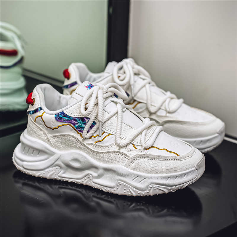 Men'S Shoes For Running - Okrągłe buty sportowe męskie z plecioną