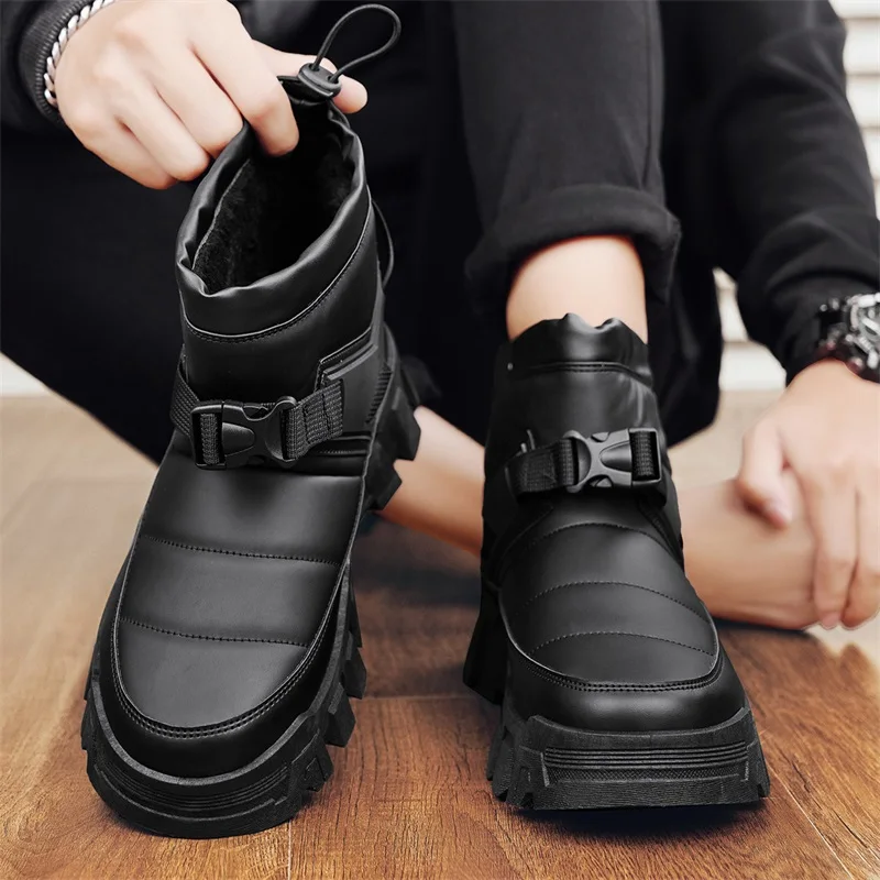 Men Shoes Online - Męskie zimowe grube, ciepłe śniegowce antypoślizgowe,