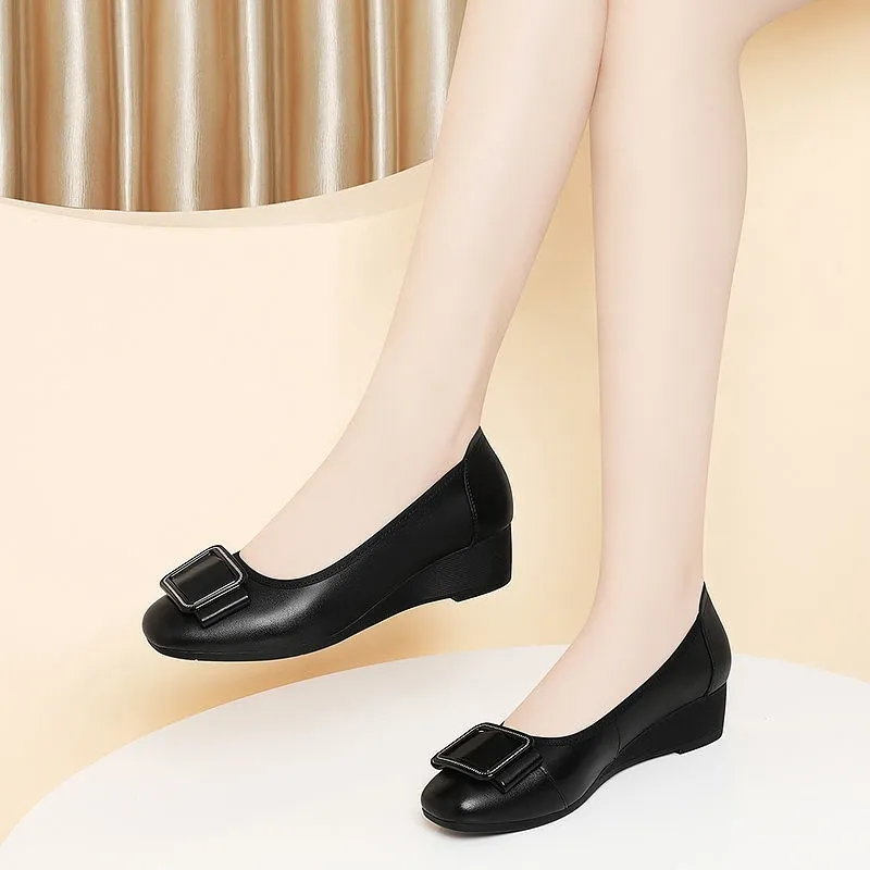 Men Shoes For Office Work - Damskie buty, urocze, z okrągłym noskiem,