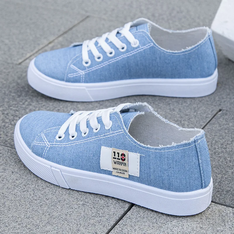 Men Shoes Everyday - Damskie płócienne sneakersy na wiosnę i
