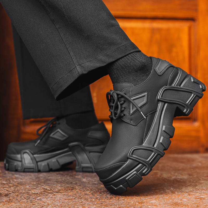 Men Shoes For Office Work - Męskie buty skórzane na platformie buty