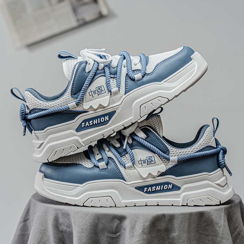 Men'S Shoes For Tennis - Męskie minimalistyczne sneakersy na płaskiej podeszwie,