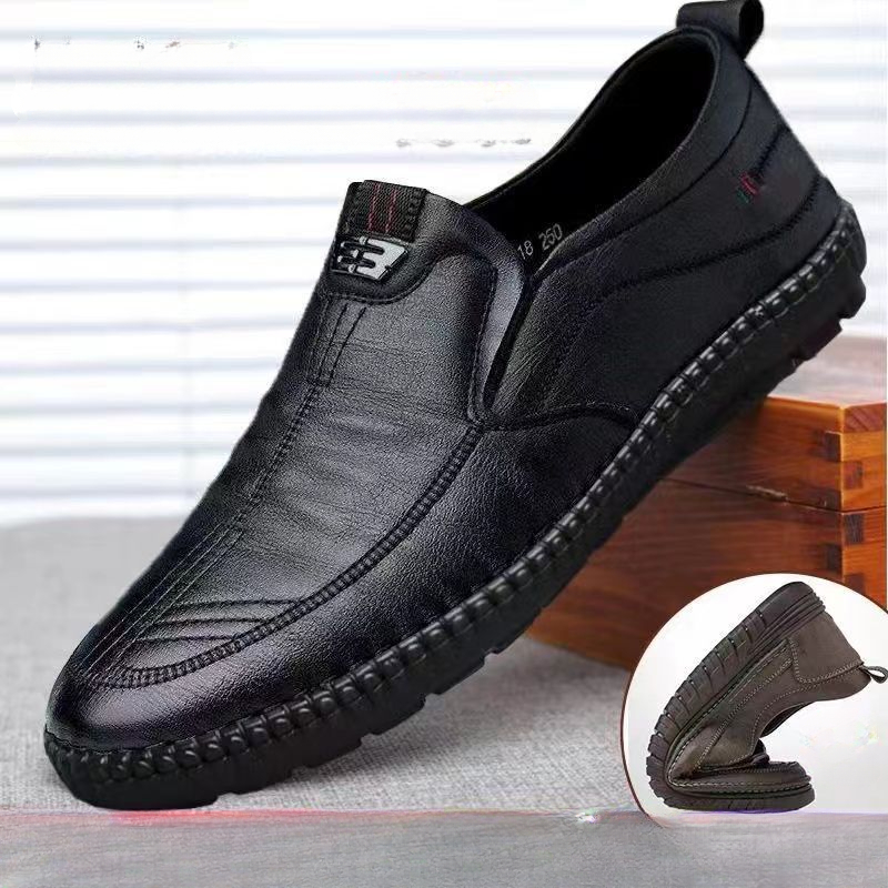 Men Shoes For Office Work - Męskie skórzane mokasyny antypoślizgowe buty na