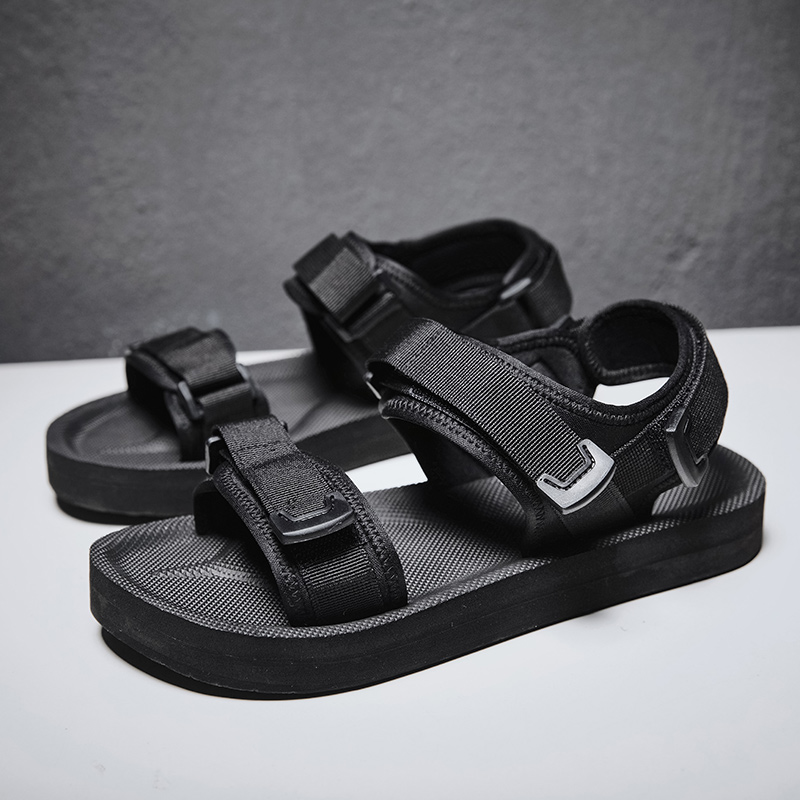 Regulowane sandały płaskie na  – Men Shoes Velcro recenzja i cena