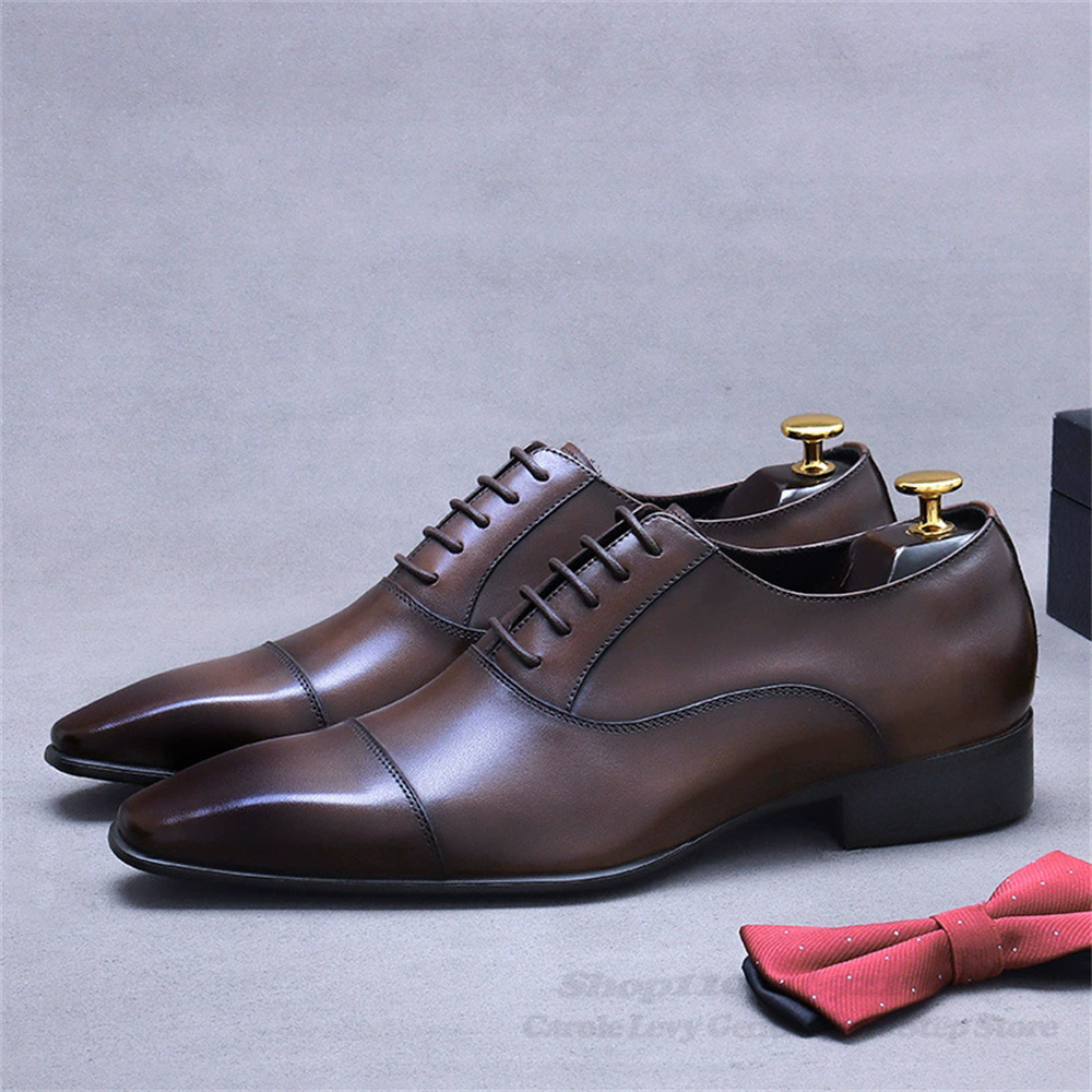 Męskie skórzane buty Oxford, n – Men Shoes Formal recenzja i cena