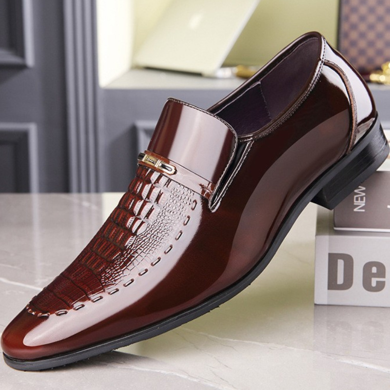 Mężczyźni Skórzane Buty Patent – Men Shoes For Office Work recenzja i cena