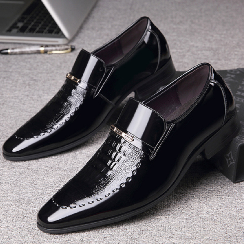Mężczyźni Skórzane Buty Patent – Men Shoes For Office Work recenzja i cena