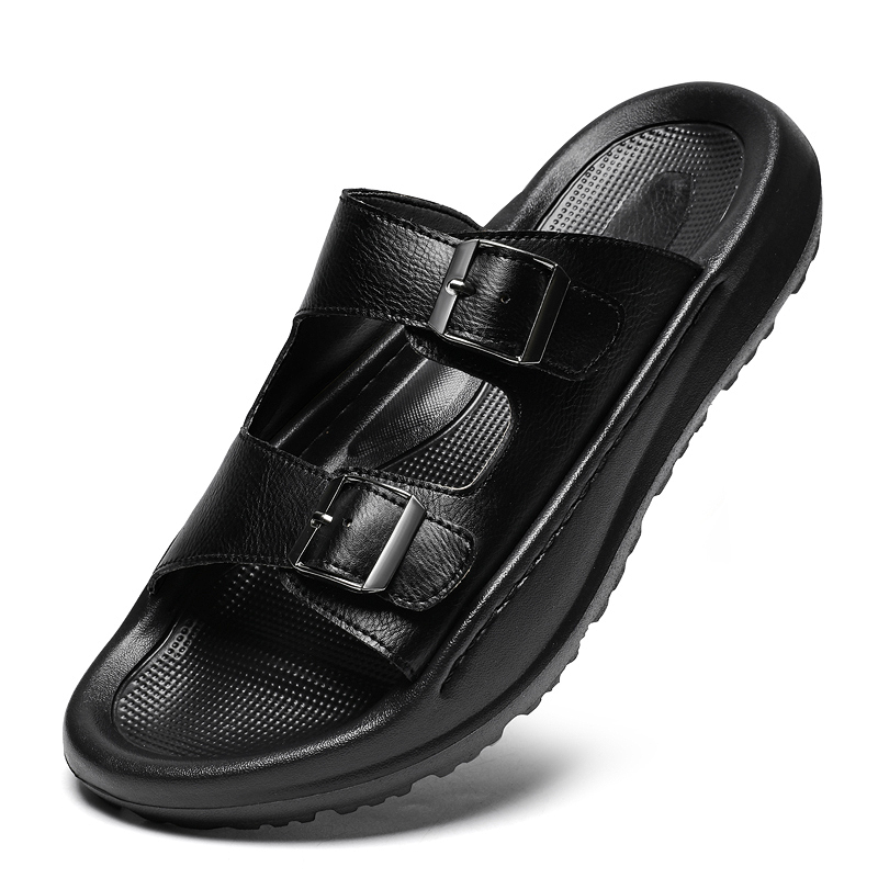 Męskie sandały wsuwane skórzan – Men Shoes Velcro recenzja i cena