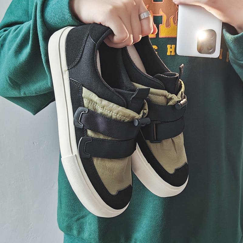 Męskie klasyczne trampki na pł – Men Shoes Velcro recenzja i cena