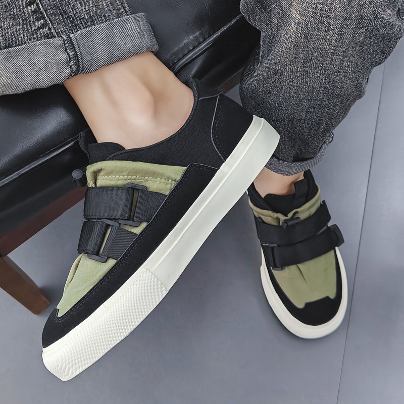 Męskie klasyczne trampki na pł – Men Shoes Velcro recenzja i cena