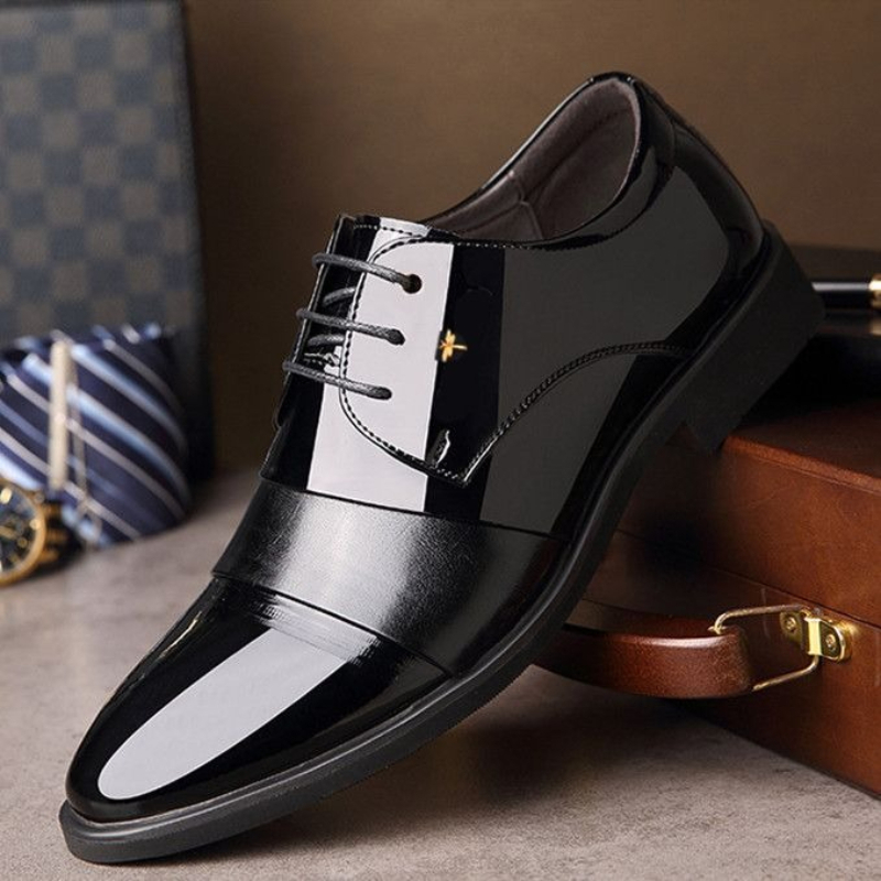 Męskie skórzane buty biznesowe – Men Shoes Formal recenzja i cena