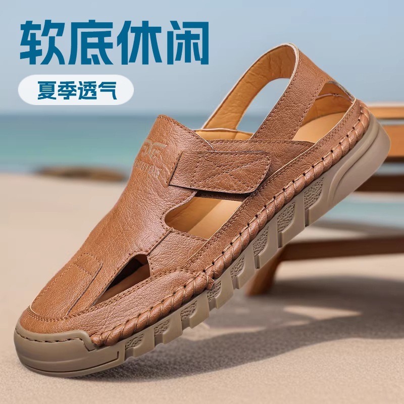 Męskie ażurowe buty letnie, no – Men Shoes Velcro recenzja i cena