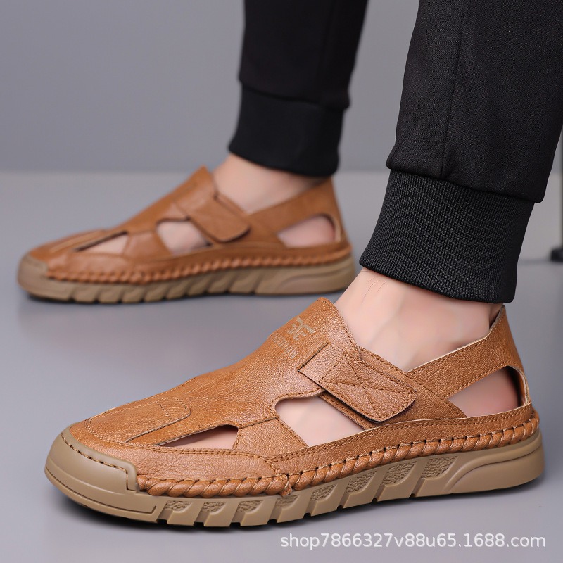 Męskie ażurowe buty letnie, no – Men Shoes Velcro recenzja i cena