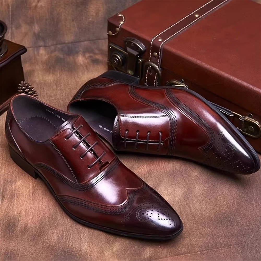 Brytyjskie buty męskie ze skór – Men Shoes Formal recenzja i cena