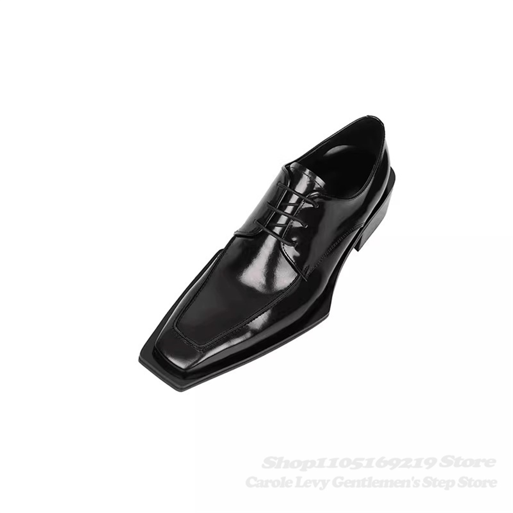 Czarne lakierowane męskie buty – Men Shoes Formal recenzja i cena