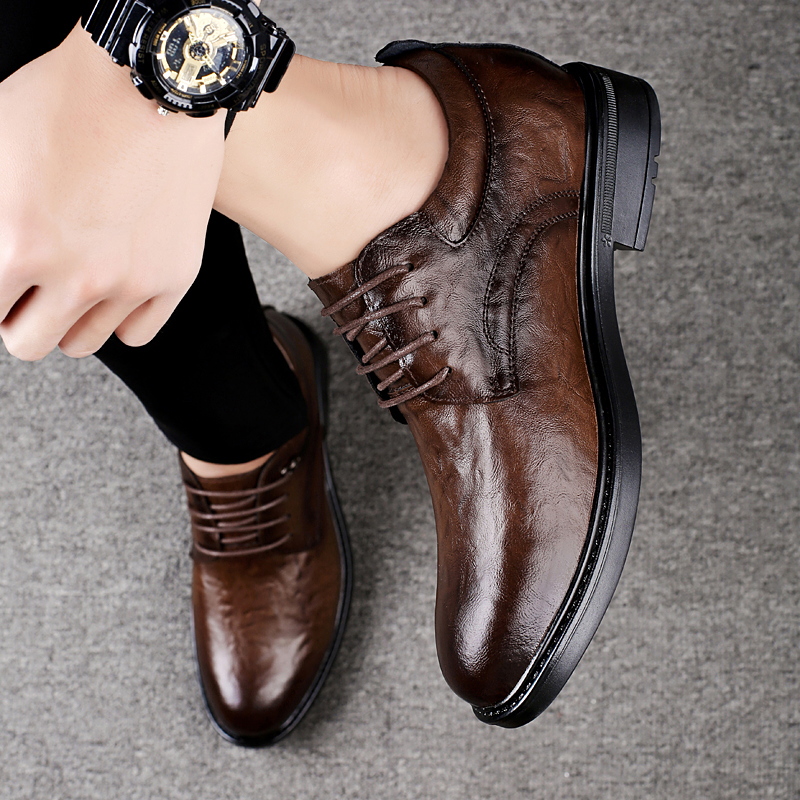 Skórzane buty casual z podwyżs – Men Shoes Formal recenzja i cena